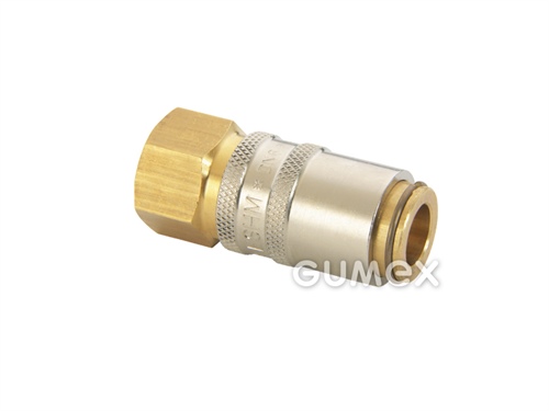 ESHM Schnellkupplung, DN6, Innengewinde G 1/4", ohne Ventil, 15bar, -20°C/+200°C, Messing, 